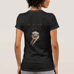 Funny Ostrich T-Shirt - Anpassningsbar Text