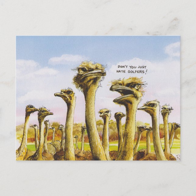 Funny Ostridge Vykort (Framsida)