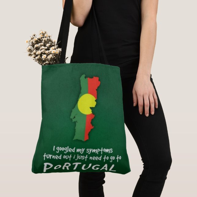 Funny Ote I Googled mina symptom Tote-väska Tygkasse (Närbild)