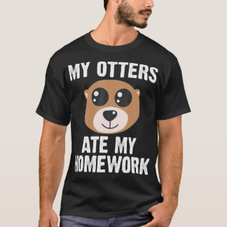 Funny Otter Animal Art Småbarn Otter Mam T Shirt