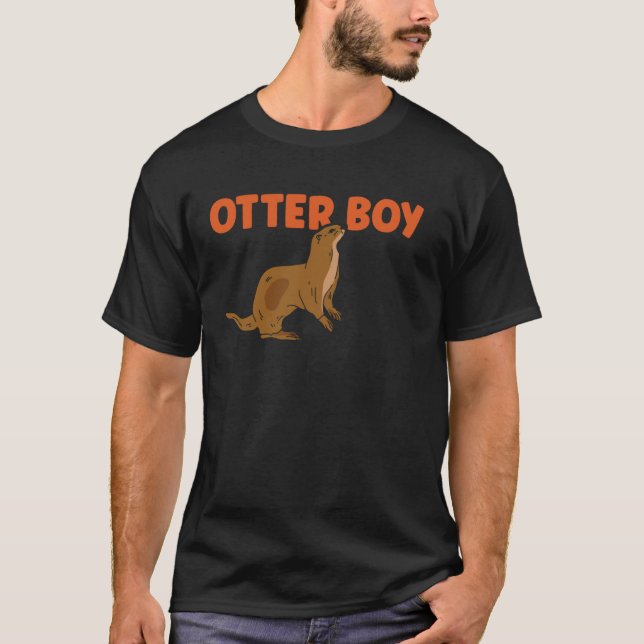 Funny Otter Boy T Shirt (Framsida)