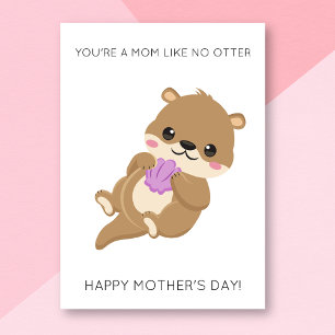 Funny Otter Mors dag-kort Kort