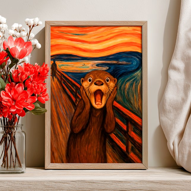Funny Otter Scream Inspired Poster (Skapare uppladdad)