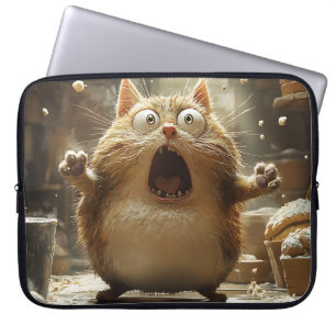 FUNNY ÖVERPRISED TJOCK KATTUNGE LAPTOP FODRAL