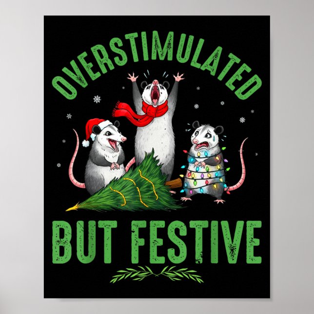 Funny Overstimulated But Festive Christmas Ssum Ho Poster (Framsidan)