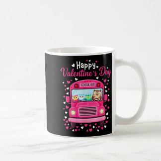 Funny owls school bus driver happy valentines day kaffemugg