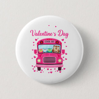 Funny owls school bus driver happy valentines day knapp