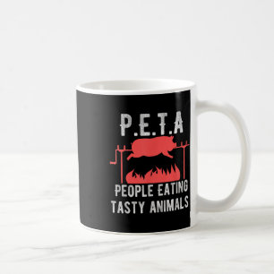 Funny P.e.a. Personer som äter otäcka djur Bbq Kid Kaffemugg
