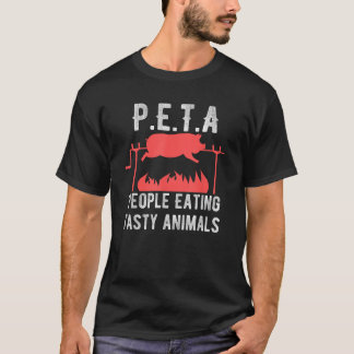 Funny P T A Personer som äter otäcka djur BBQ Kids Shirt