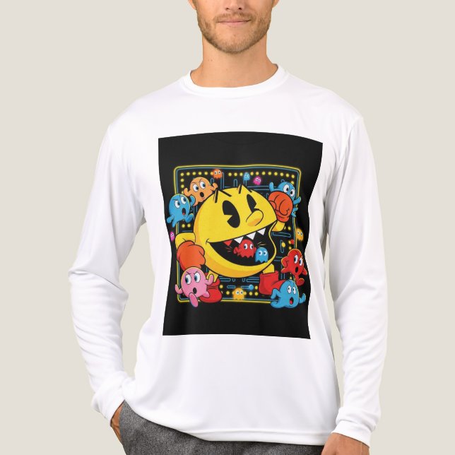 Funny Pac-Man T-Shirt – Retro Arcade Gaming Tee (Framsida)