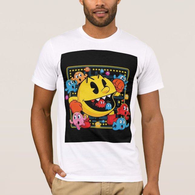 Funny Pac-Man T-Shirt – Retro Arcade Gaming Tee (Framsida)
