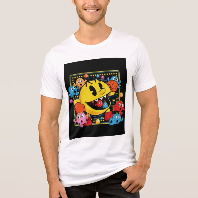 Funny Pac-Man T-Shirt – Retro Arcade Gaming Tee (Framsida)