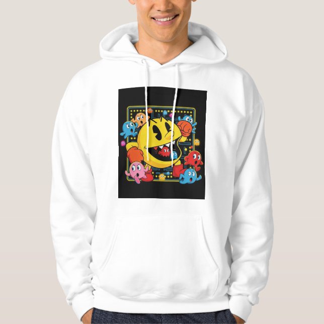 Funny Pac-Man T-Shirt – Retro Arcade Gaming Tee Hoodie (Framsida)