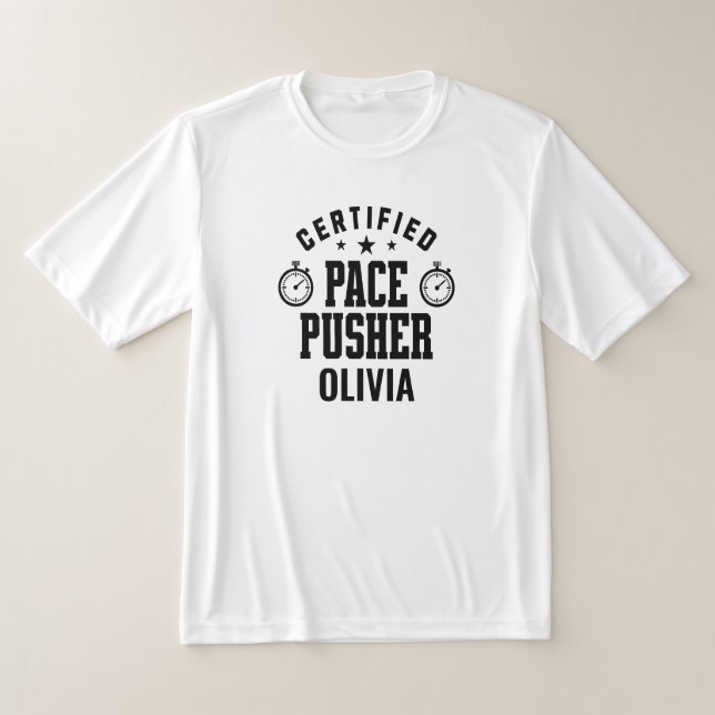 Funny Pace Pusher Matching Couple Personalized T Shirt (Laydown)