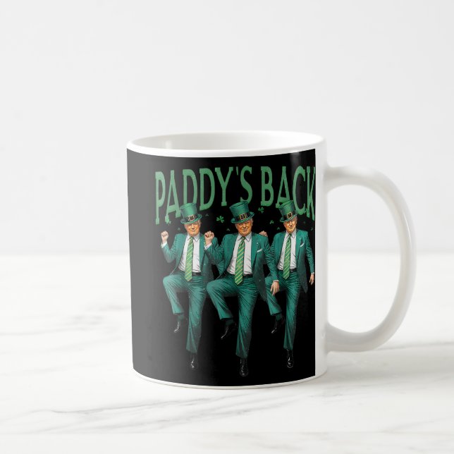 Funny Paddys Back Trump St patricks day Dancing Kaffemugg (Höger)