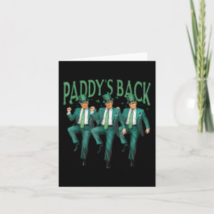 Funny Paddys Back Trump St patricks day Dancing Kort