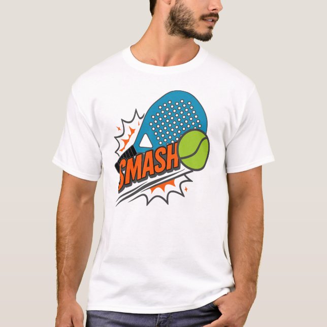 Funny Padel Smash - Sportfantast T Shirt (Framsida)