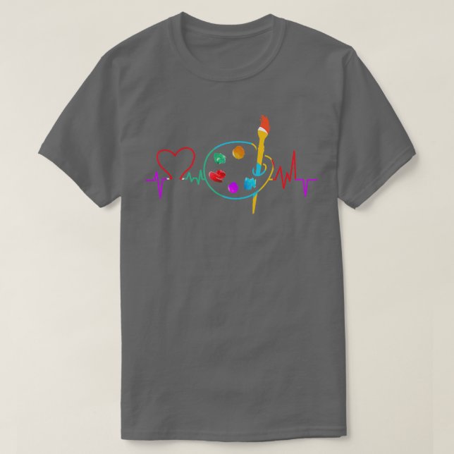 Funny Paint Palette Push Artist Painter Gift Kids T Shirt (Design framsida)