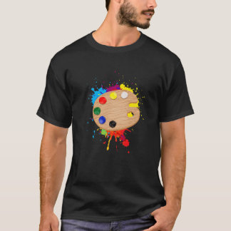 Funny Paint Pallet Art Manar För barn Kvinnor måla T Shirt