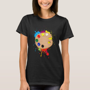 Funny Paint Pallet För barn Manar Women Painting A T Shirt