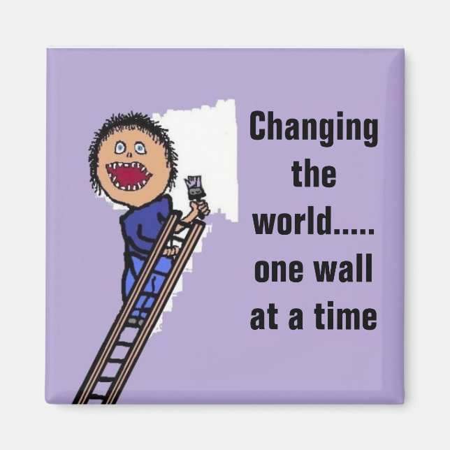 Funny Painter Gift Magnet (Framsidan)