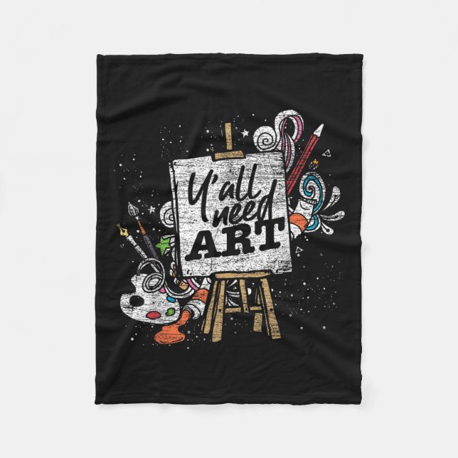 Funny Painter Yall Need Art Teckning Artist Fleecefilt (Framsidan)