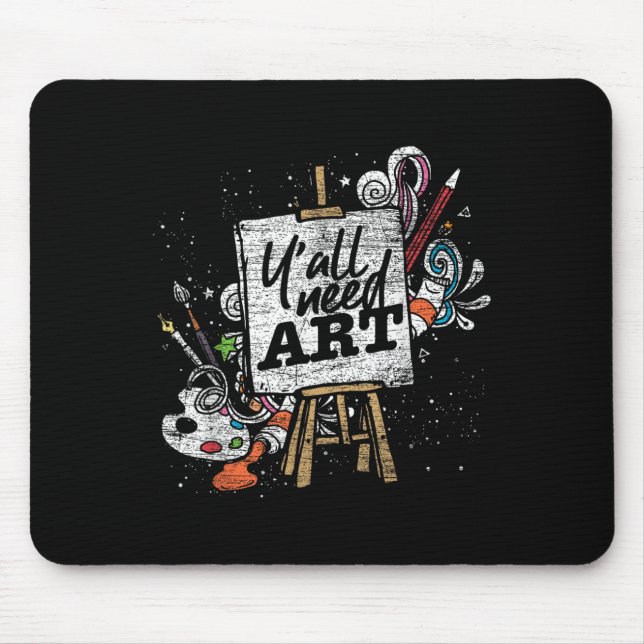 Funny Painter Yall Need Art Teckning Artist Musmatta (Framsidan)