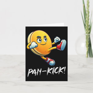 Funny Pancake Pan Karate Kick Boys Girls Food Kärl Kort