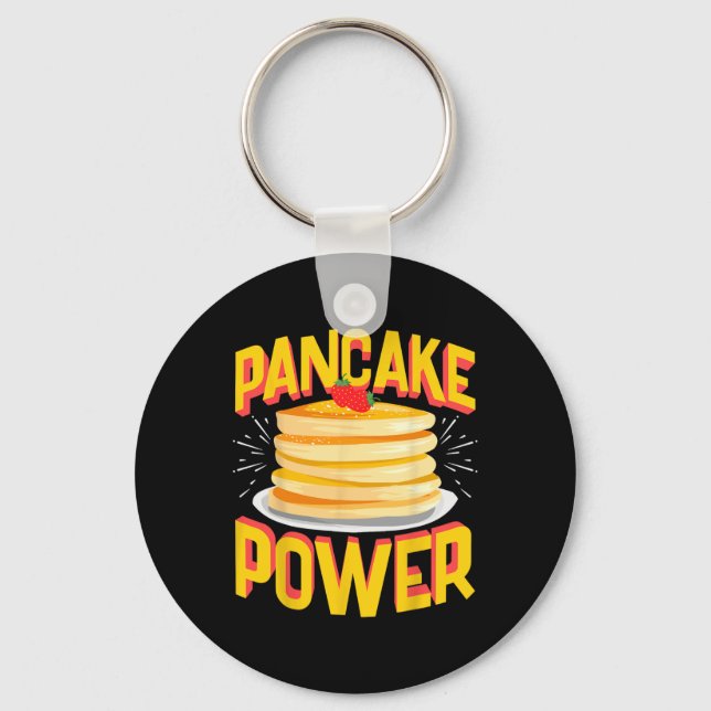 Funny Pancake Power Nyckelring (Framsida)