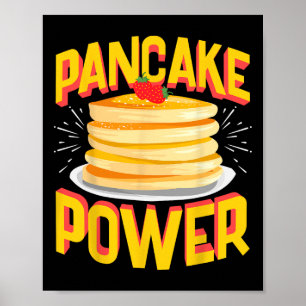 Funny Pancake Power Poster