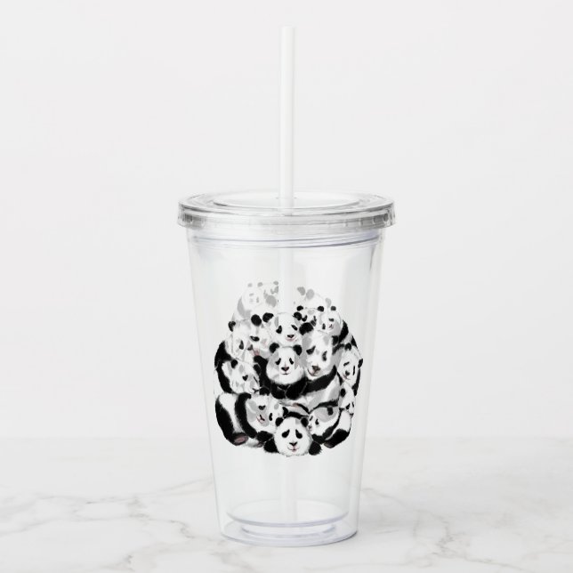 Funny Panda Acrylic Tumbler Take Away Mugg (Framsida)