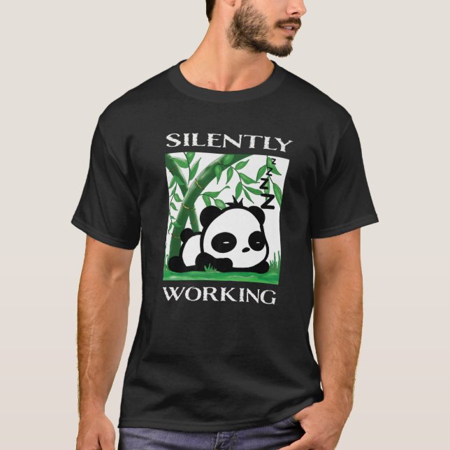 Funny Panda-arbetsminne T Shirt (Framsida)