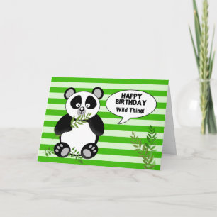 Funny Panda Bear - BIRTHDAY - Humor Kort