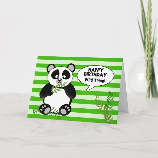 Funny Panda Bear - BIRTHDAY - Humor Kort (Framsida)