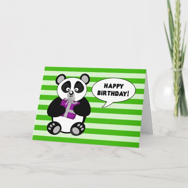Funny Panda Bear - BIRTHDAY - Humor Kort (Framsida)