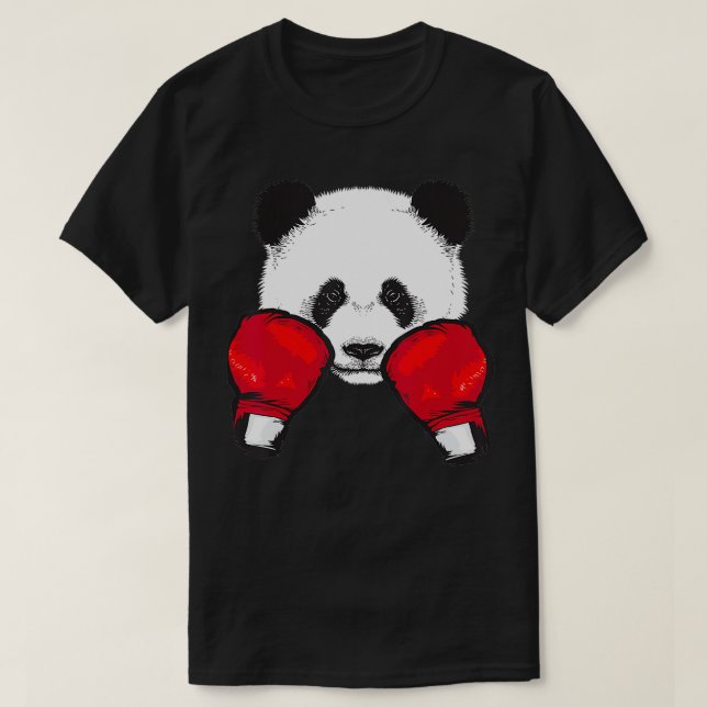 Funny Panda Boxing Coola Animal Lover Glove Boxer T Shirt (Design framsida)