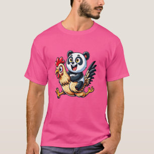 Funny Panda Chicken Tupp Djur älskare Manar Wome T Shirt