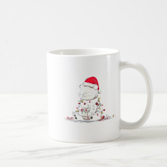 Funny Panda Christmas Graphics Animal Lights Lover Kaffemugg (Höger)