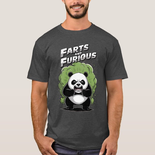 Funny Panda having hard time to Fart on a T Shirt (Framsida)