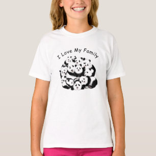 Funny Panda T-Shirt med text - I Kärlek Min familj