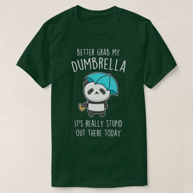 Funny Panda Umbrella T Shirt (Design framsida)