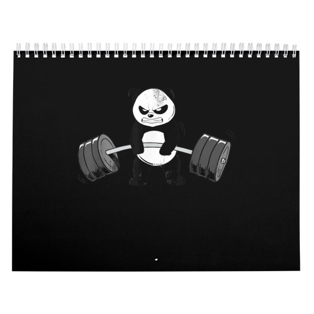Funny Panda Workout Kitten Gym Deadlift Power Kalender (Omslag)