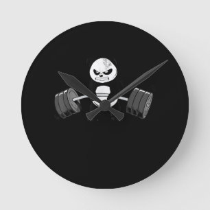 Funny Panda Workout Kitten Gym Deadlift Power Rund Klocka