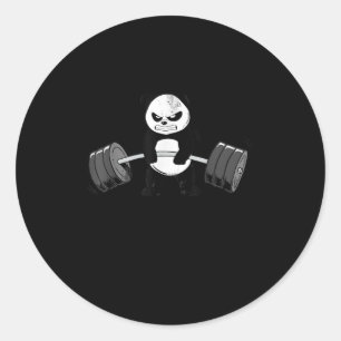 Funny Panda Workout Kitten Gym Deadlift Power Runt Klistermärke