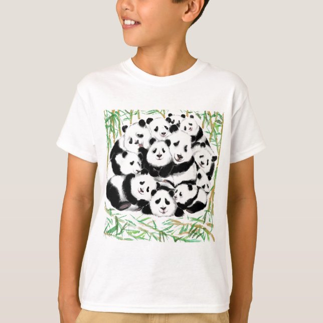 Funny Pandas T-Shirt (Framsida)