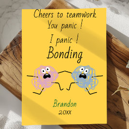 Funny panic bonding coworker custom julkort
