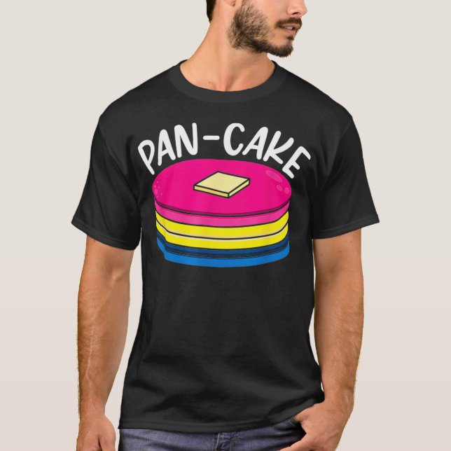 Funny Pansexual Pancake LGBTQ Gay Pan Pride Månad T Shirt (Framsida)