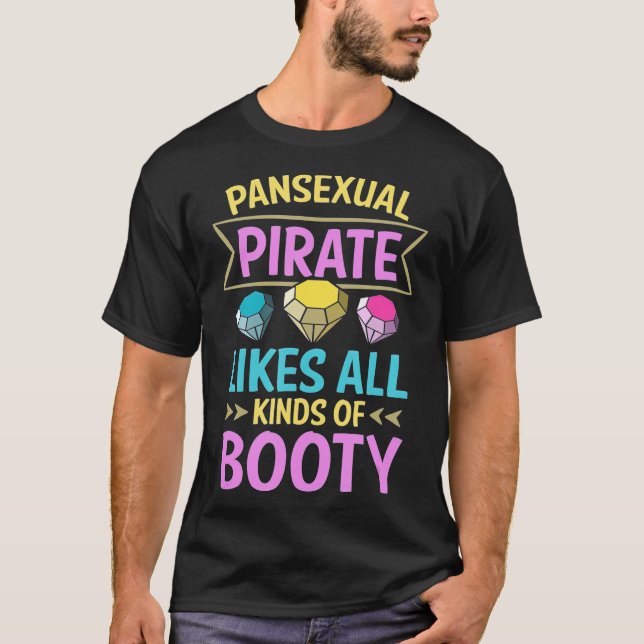 Funny Pansexual Pride Pan Högers LGBTQ Pirat Boo T Shirt (Framsida)