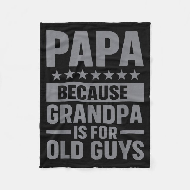 Funny Papa Art For Grandpa From Grandkids Father's Fleecefilt (Framsidan)