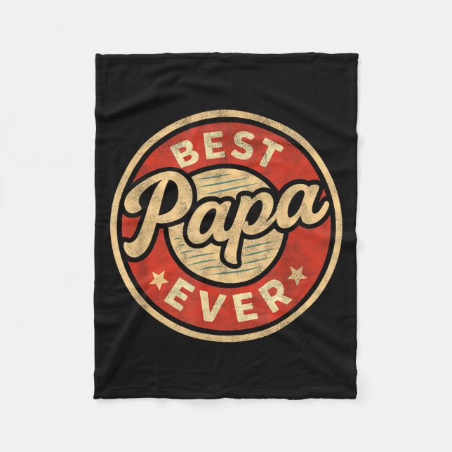 Funny Papa Art For Grandpa From Grandkids Father's Fleecefilt (Framsidan)